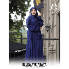 Blue Wave Abaya with Belt in Pakistan