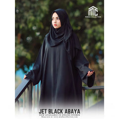 Jet Black Abaya