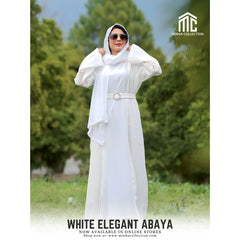 Buy White Elegant Abaya Online In Pakistan