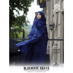 Grip Fabric Blue Wave Abaya in Pakistan