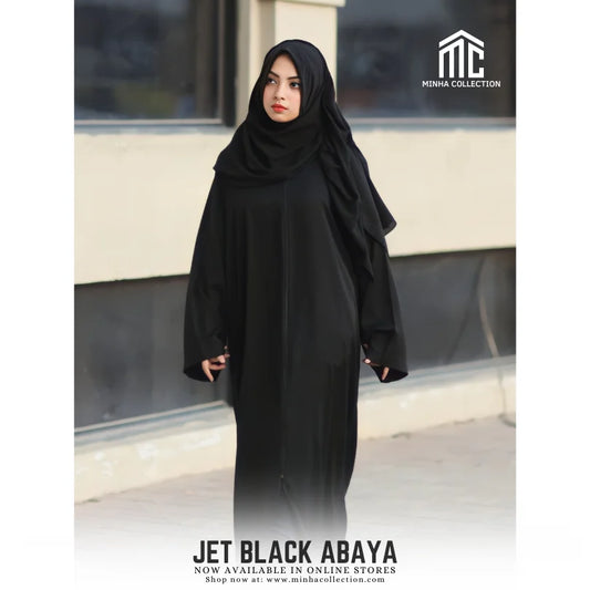 Jet Black Abaya