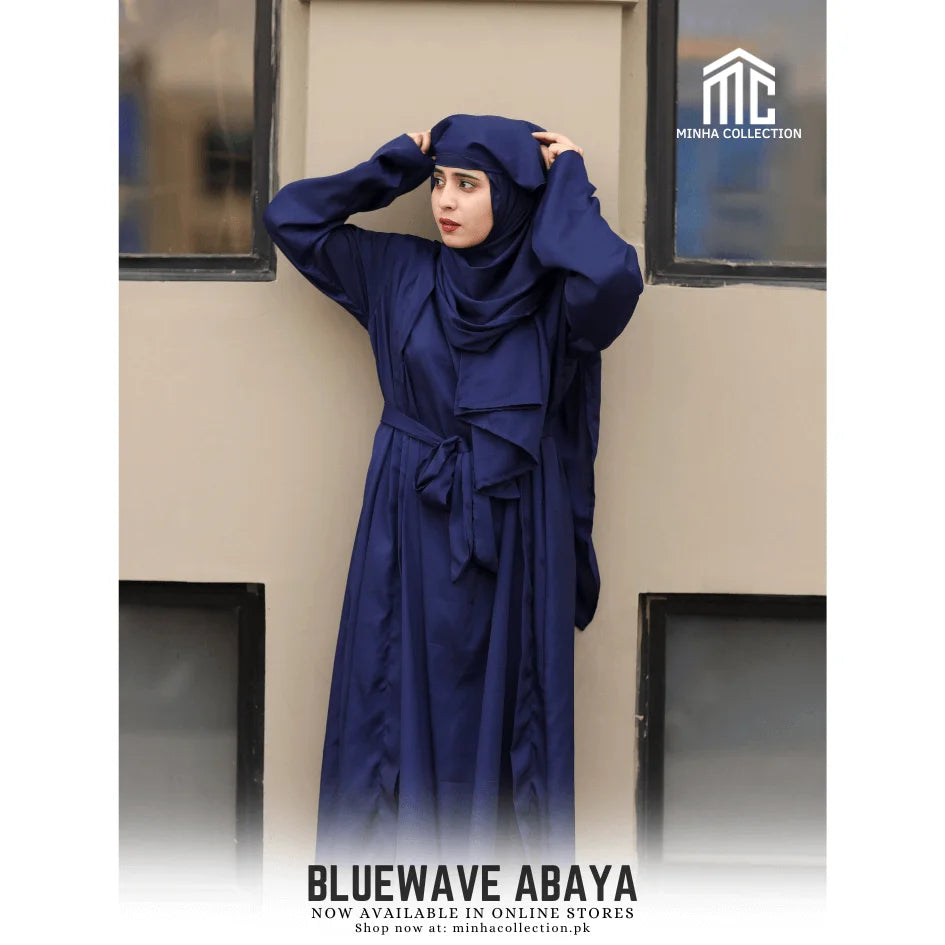 Modest Blue Wave Abaya in Pakistan