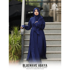 Plain Blue Wave Abaya Pakistan