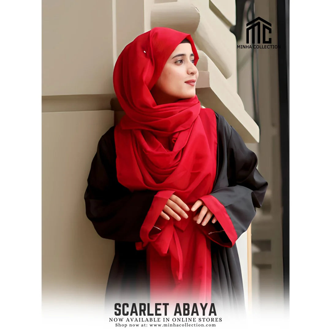 Scarlet Abaya Minha Collection