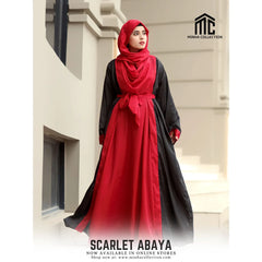 Scarlet Open Abaya