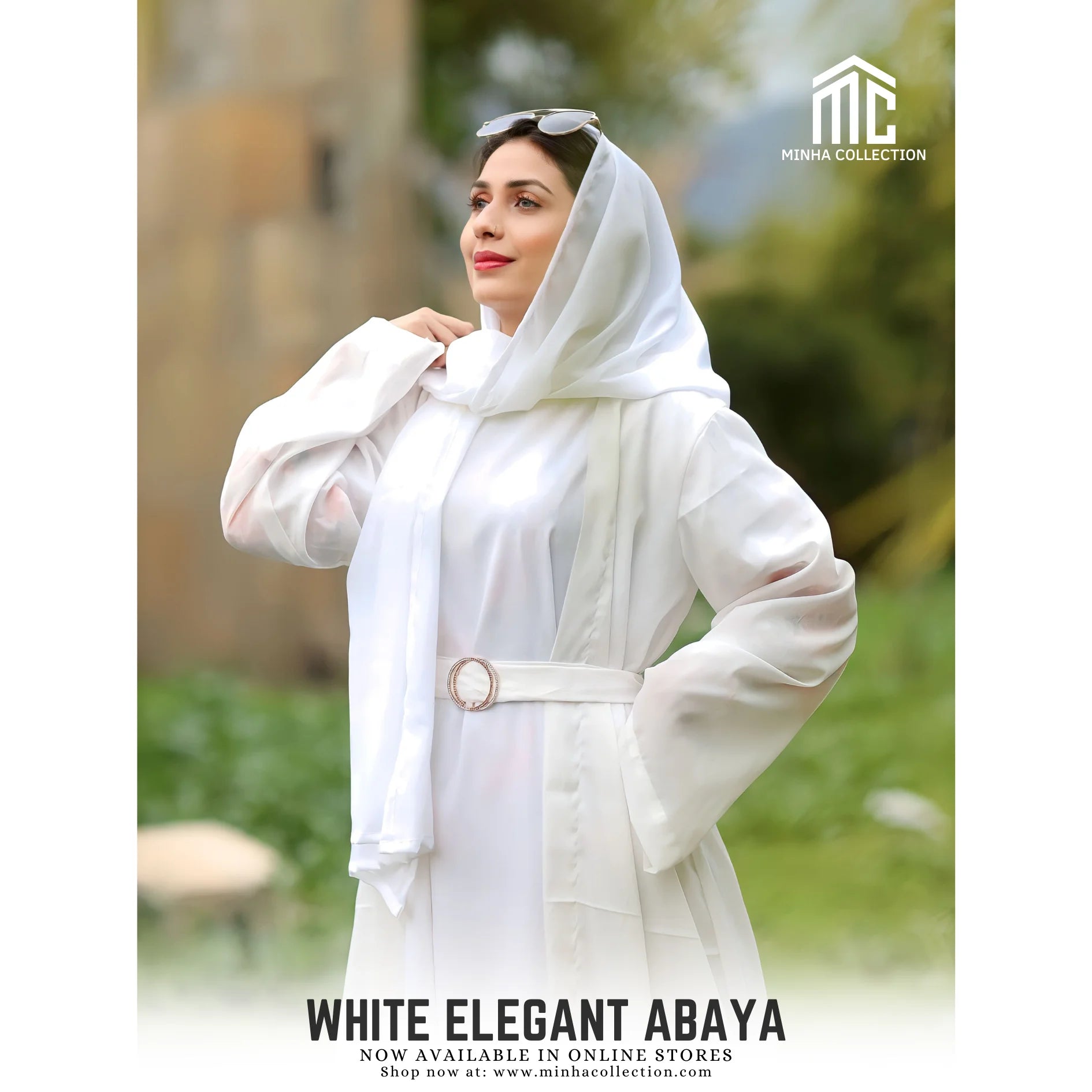 Shop White Elegant Abaya In Pakistan