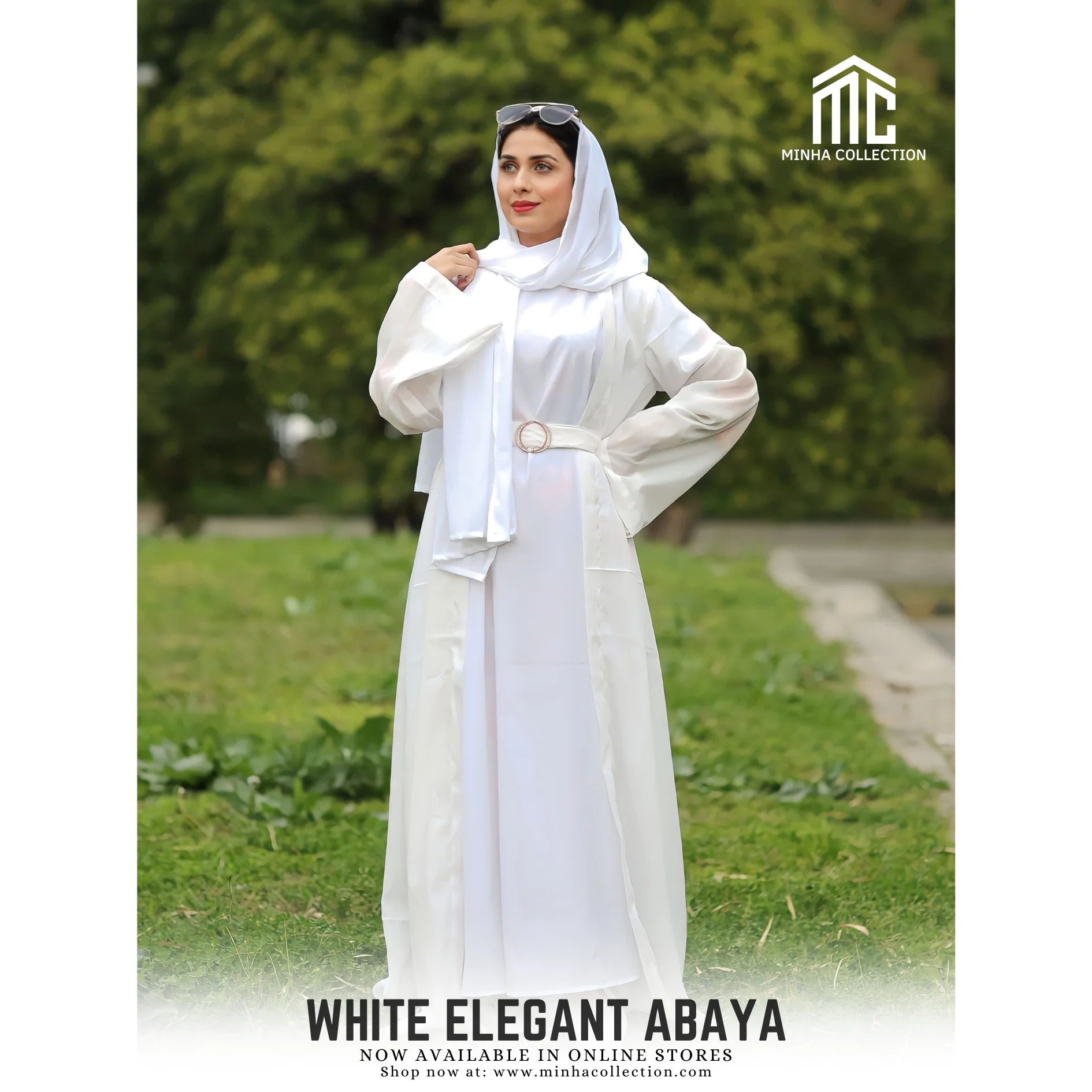 White Elegant Abaya Price In Pakistan