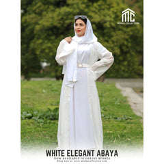 White Elegant Abaya Price In Pakistan