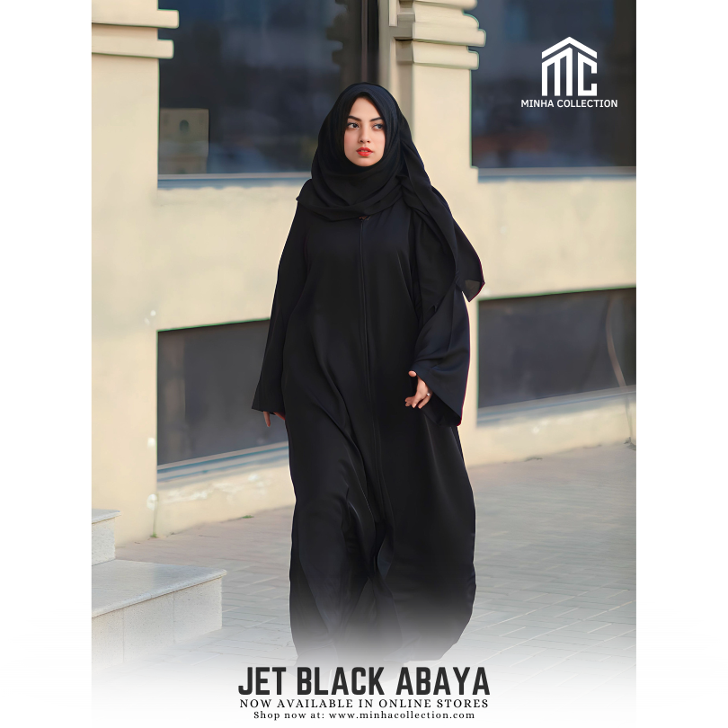 Jet Black Abaya