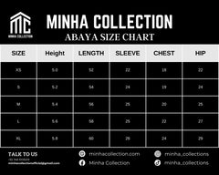 Persian Abaya SizeChart